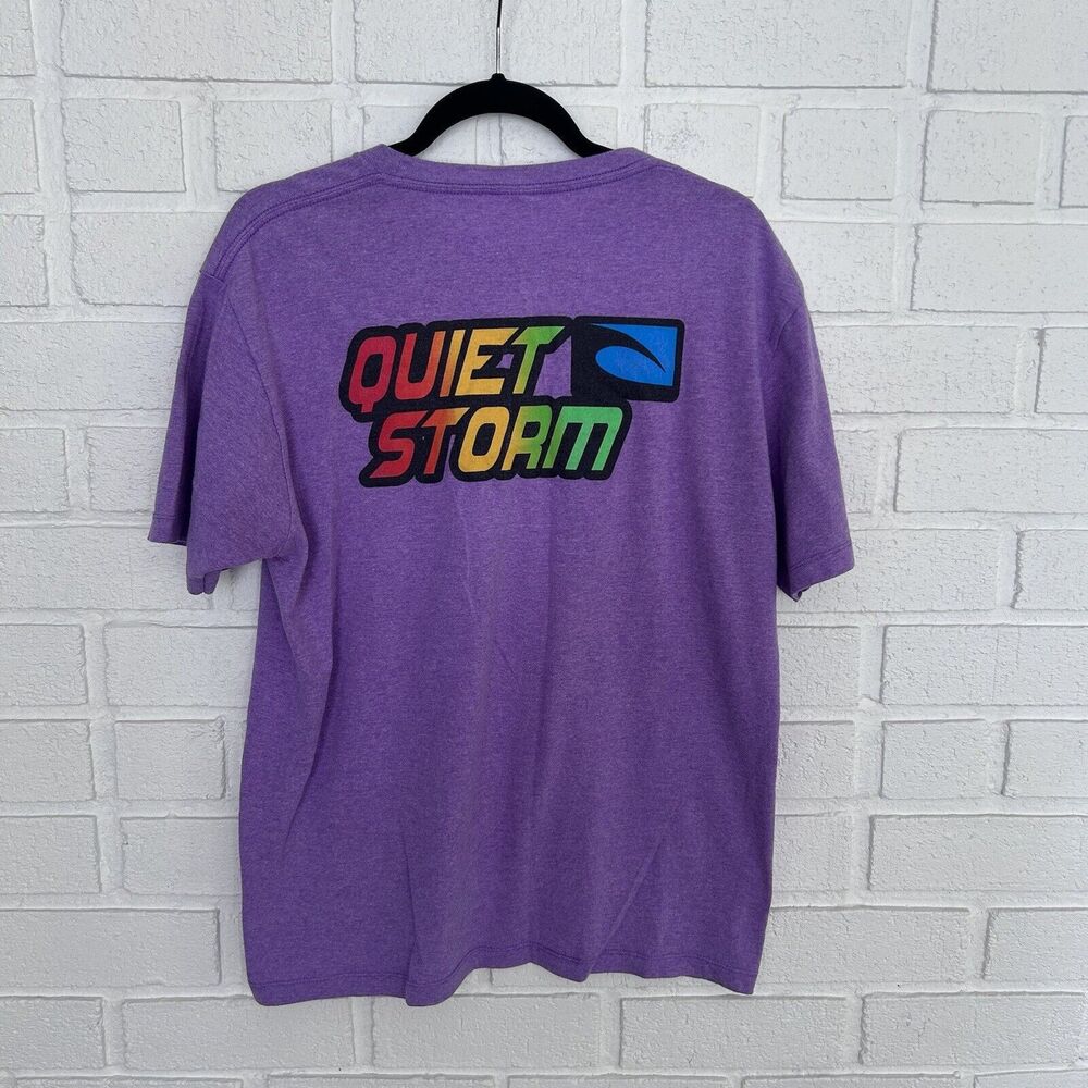 Vintage Quiet Storm T Shirt Purple Mens Large Beach Surf Skate